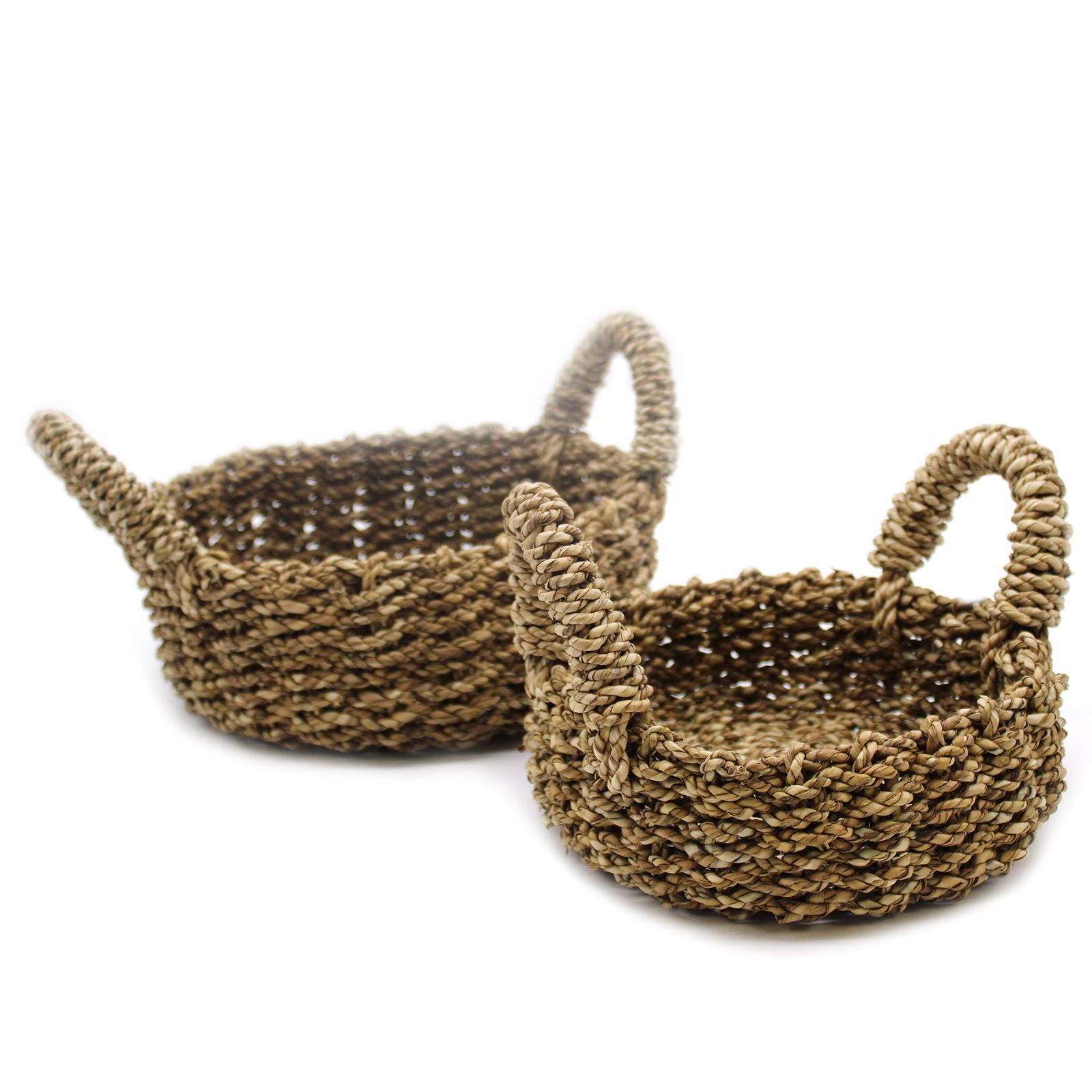 Panier naturel en feuille de bananier lot de 2