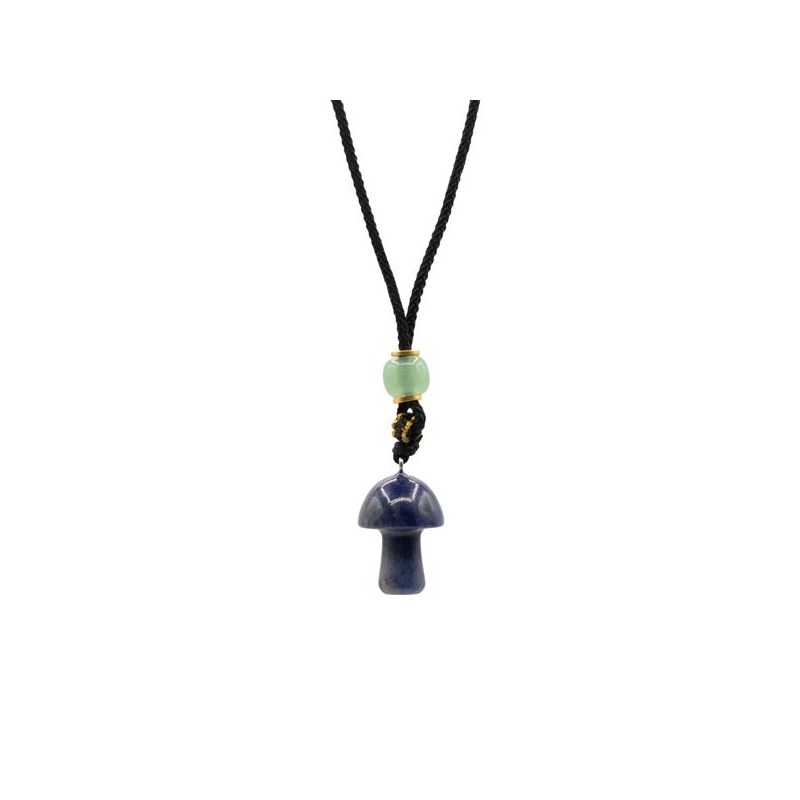 Collier champignon : Sodalite