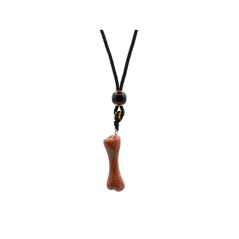 Collier soleil : pierre de soleil (Goldstone)
