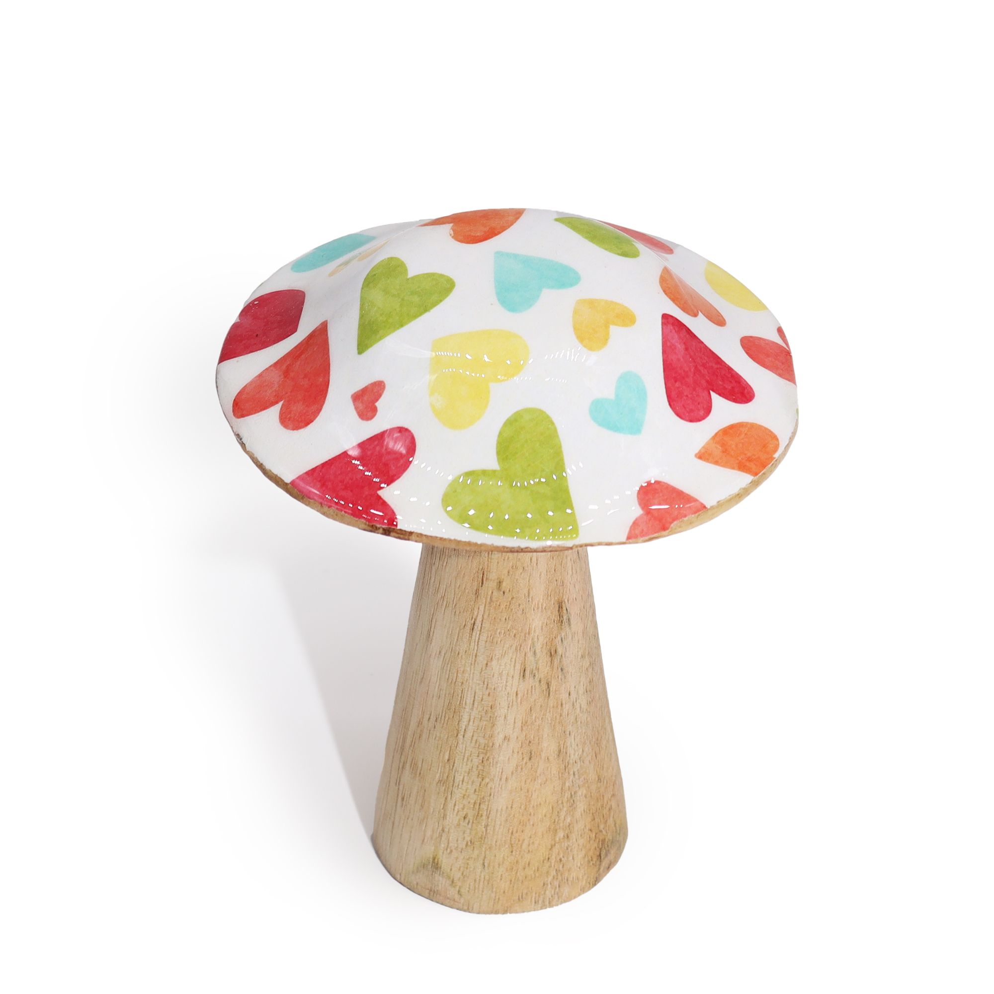 Champignon émaillé 20 x 15 cm - Cœurs