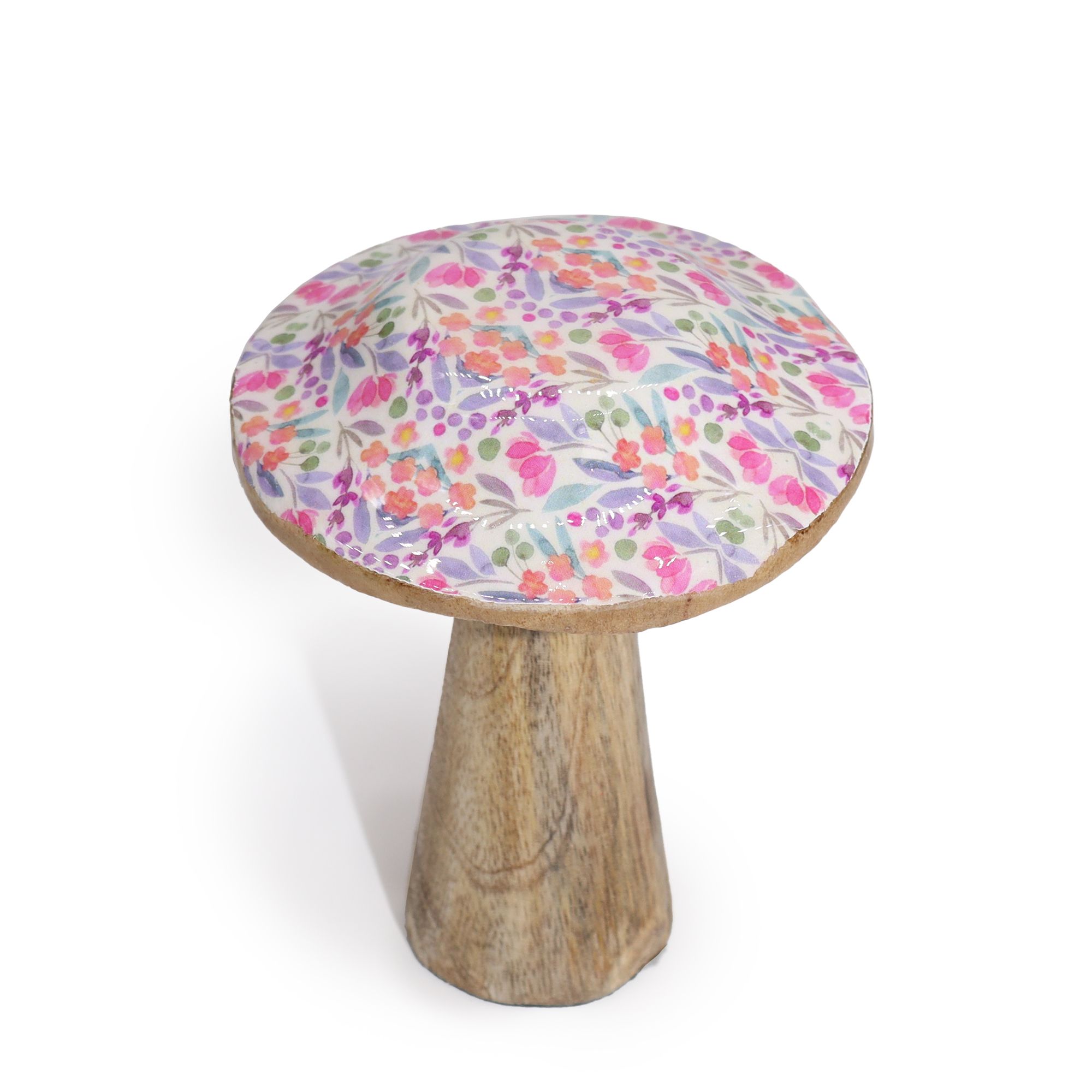 Champignon émaillé 10 x 10,5 cm - Floral